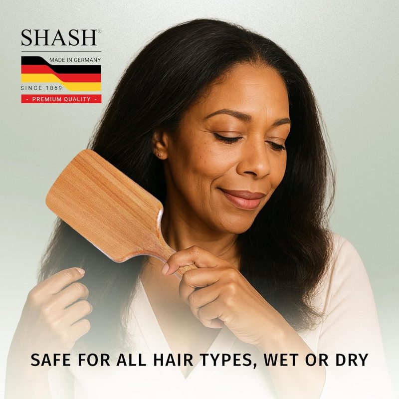 SUSTAINABLE Wooden Paddle Brush 5