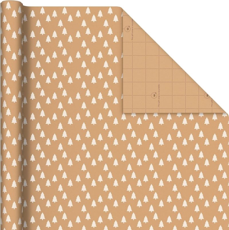 Hallmark Recyclable Kraft Wrapping Paper with Cut Lines_04