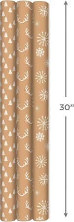 Hallmark Recyclable Kraft Wrapping Paper with Cut Lines_08