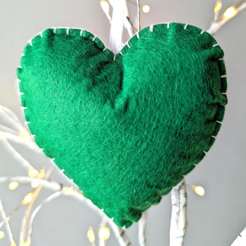Rainbow Heart Felt Ornaments 1