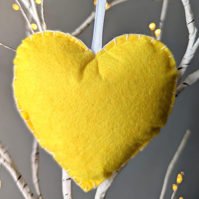 Rainbow Heart Felt Ornaments 3