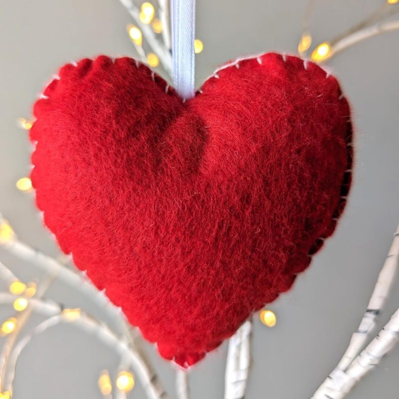 Rainbow Heart Felt Ornaments 4