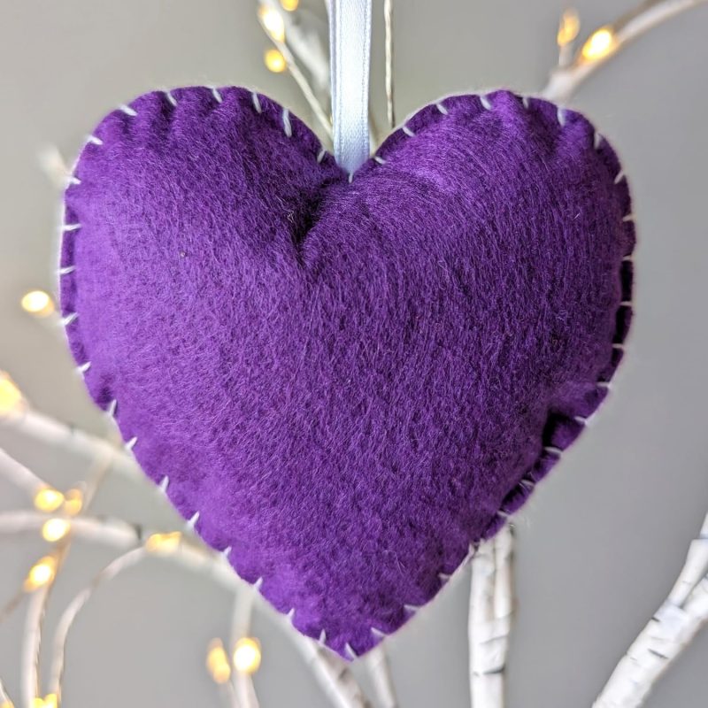 Rainbow Heart Felt Ornaments 5