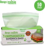 Responsible Products Certified Compostable SANDWICH Resealable Zip Bag 3