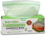 Responsible Products Certified Compostable SANDWICH Resealable Zip Bag 5