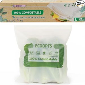 100% Compostable Large Gallon Zip Bag