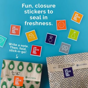 Compostable XL Food Storage Sandwich Bags Chevron