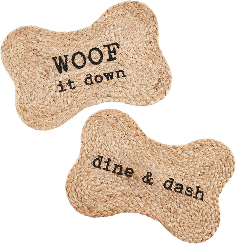 Jute Dog Bowl Mat-2