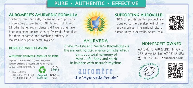 Auromere Ayurvedic Herbal Toothpaste, Mint Free1