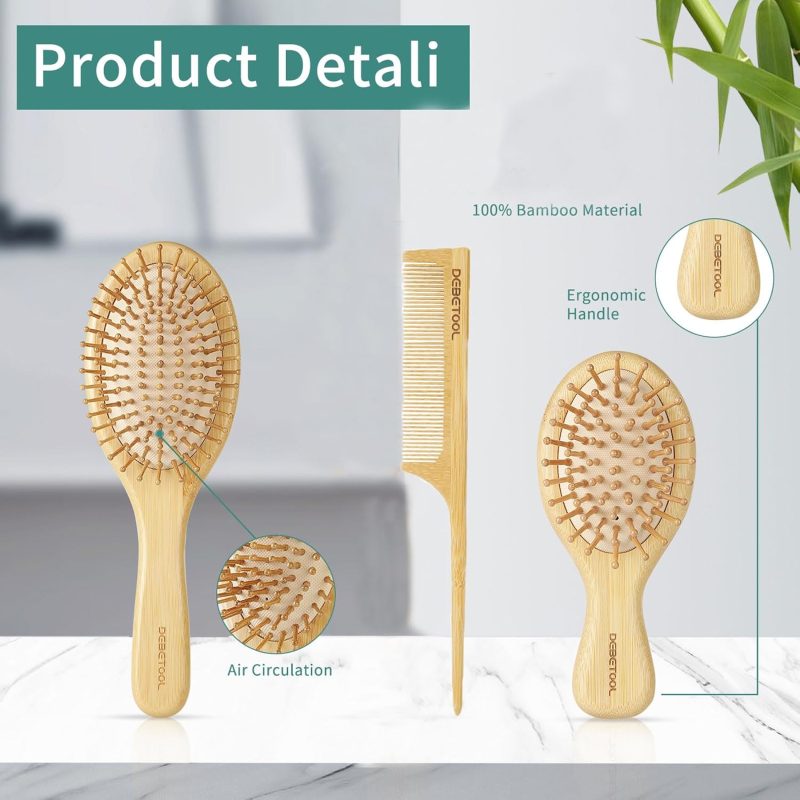 Bamboo Hair Brush Set2