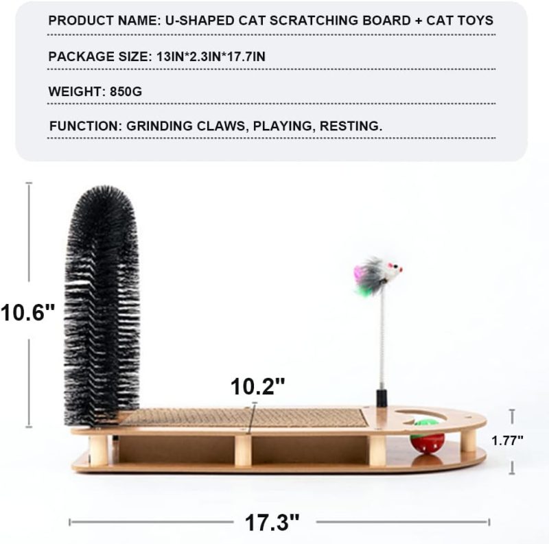 Cat Scratching Board With Cat Arch Self Groomer7