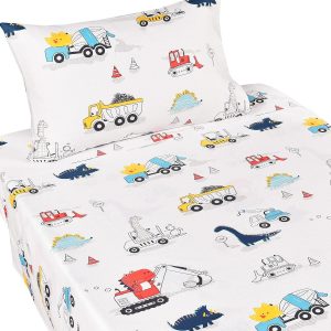 J pinno Dinosaur CW_ DC Vehicle_ Cute Cozy Fun _Twin Sheet Set_03