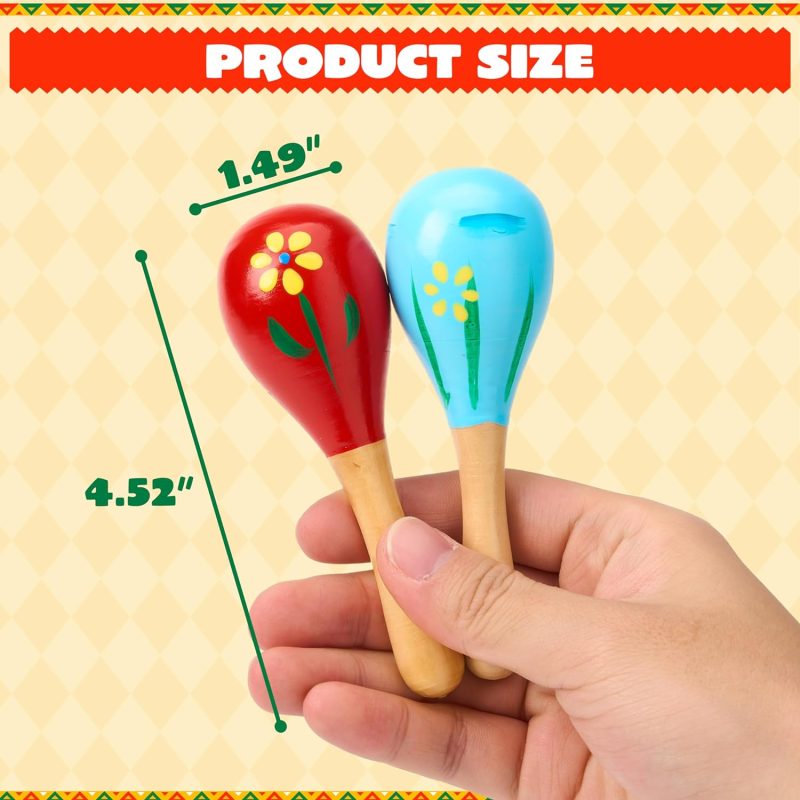 Mini Wooden Maracas For Kids2