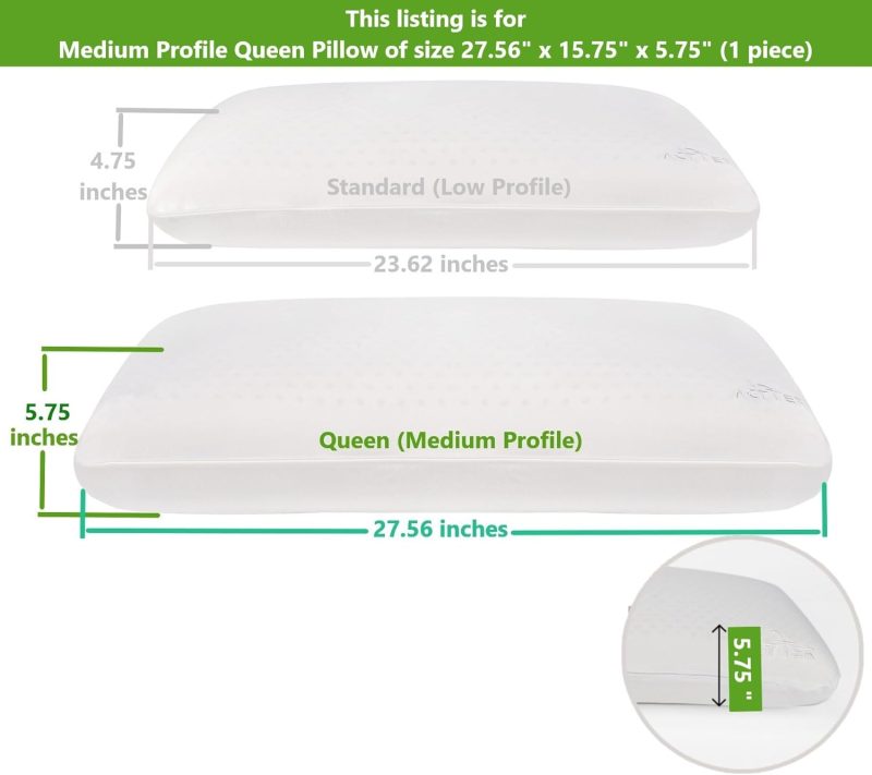 Natural Latex Foam Pillow With Washable Organic Cotton Cover3