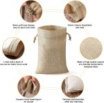 Reusabale Burlap Gift Bags with Drawstring 2