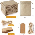 Reusable Burlap Gift Bags with Drawstring 3