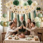 Sage Green Happy Birthday Party Decorations 5