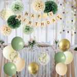 Sage Green Happy Birthday Party Decorations3