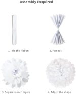 Sage Green Tissue Paper Pom Poms 7
