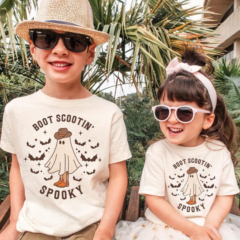 Boot Scootin Spooky Halloween Kids Shirt 2
