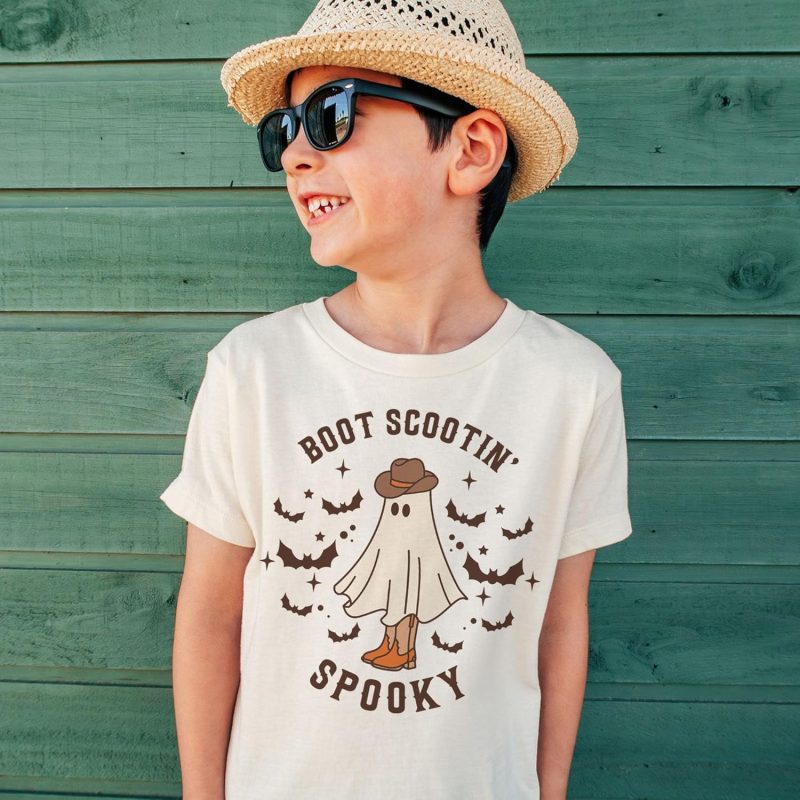 Boot Scootin Spooky Halloween Kids Shirt 5