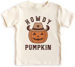 Howdy Pumpkin Halloween Kids Shirt-01