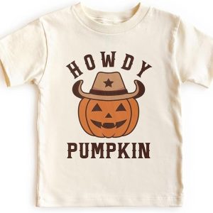 Howdy Pumpkin Halloween Kids Shirt-01