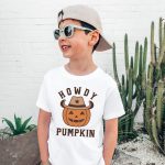 Howdy Pumpkin Halloween Kids Shirt-07