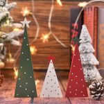 3 Pcs Wooden Christmas Trees