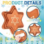 Hanukkah Platters Wood Decorative Trays Food Plate