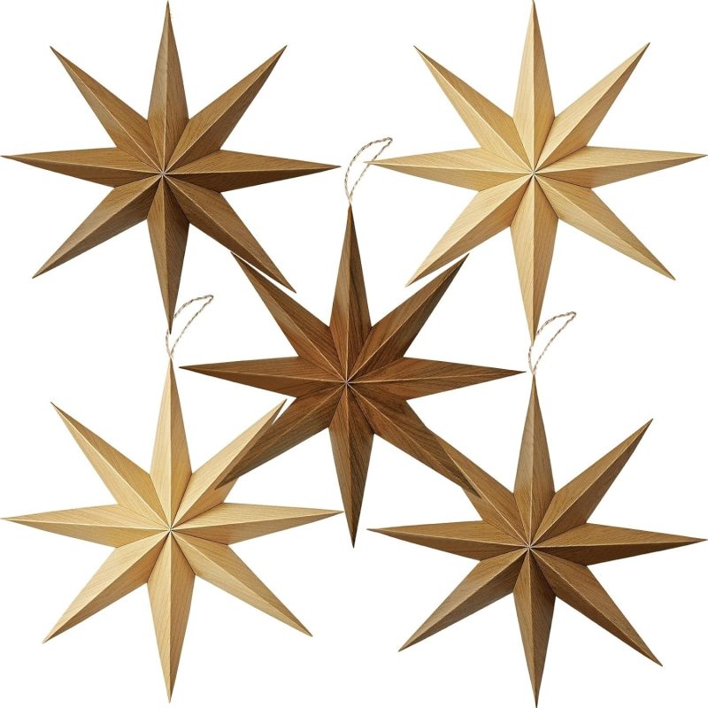 Brown Wooden Christmas Lanterns 1
