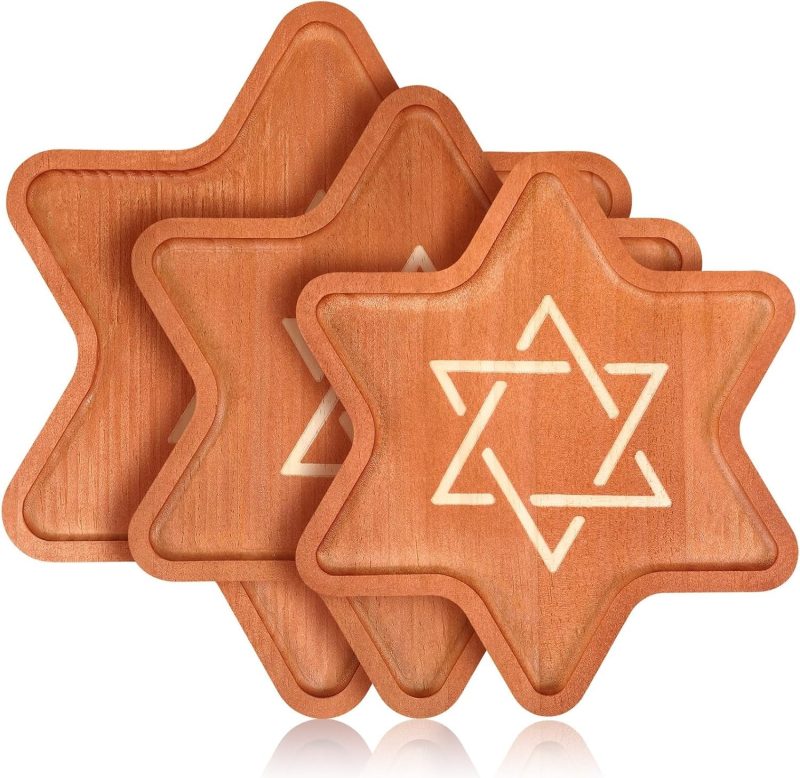 Hanukkah Platters Wood Decorative Trays_01