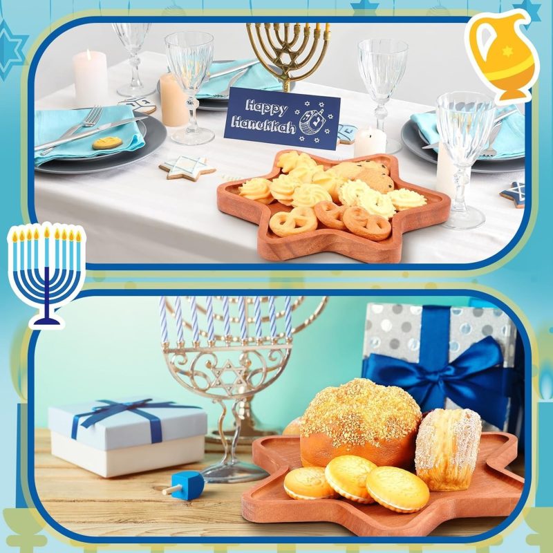 Hanukkah Platters Wood Decorative Trays_05