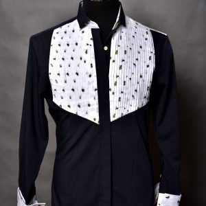 Bumblebee printed tuxedo shirt